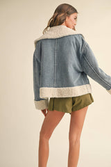 Sherpa Contrast Denim Jacket