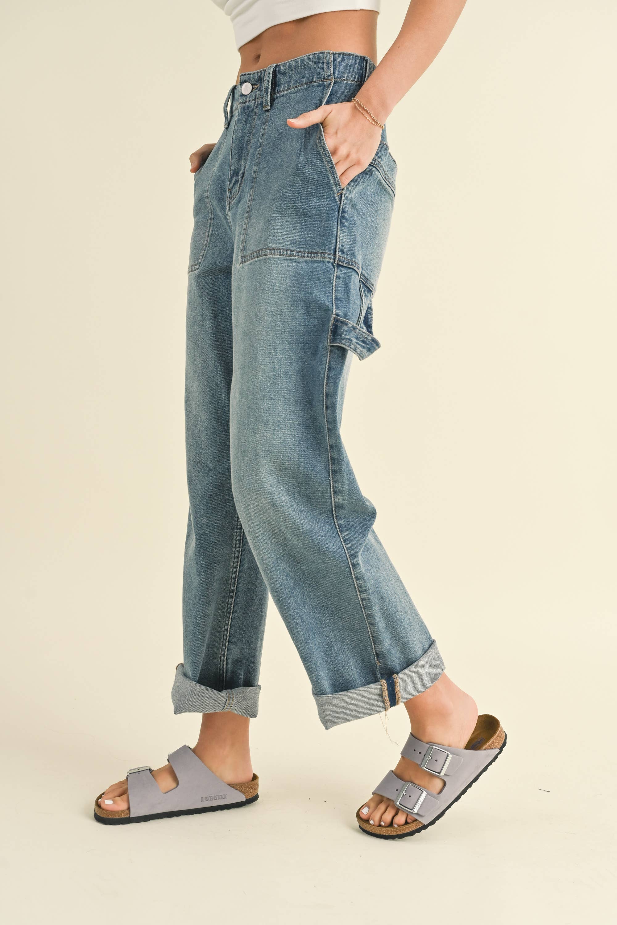 Leila Cuffed Boyfriend Jeans