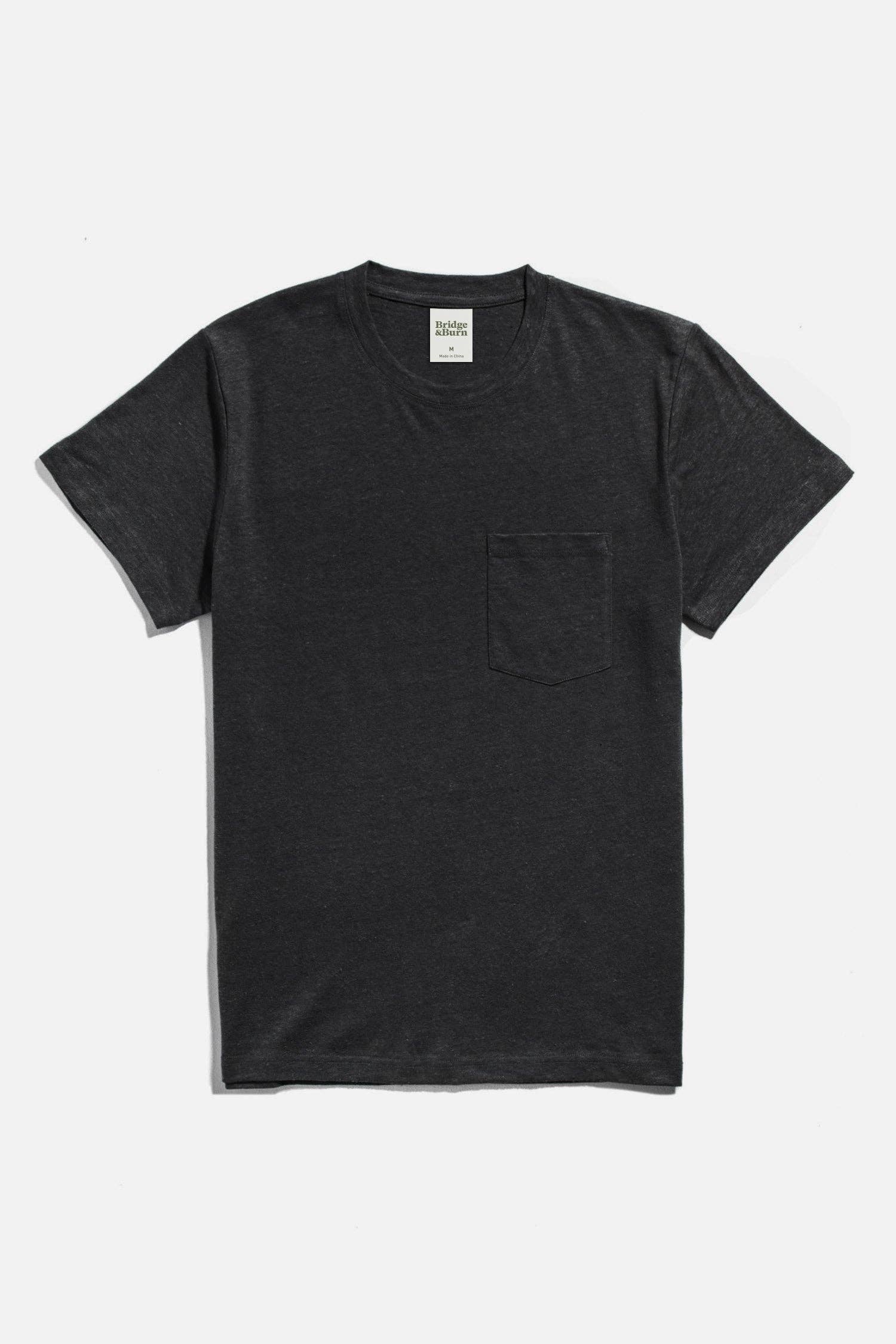 Organic Hemp Pocket Tee / Washed Black