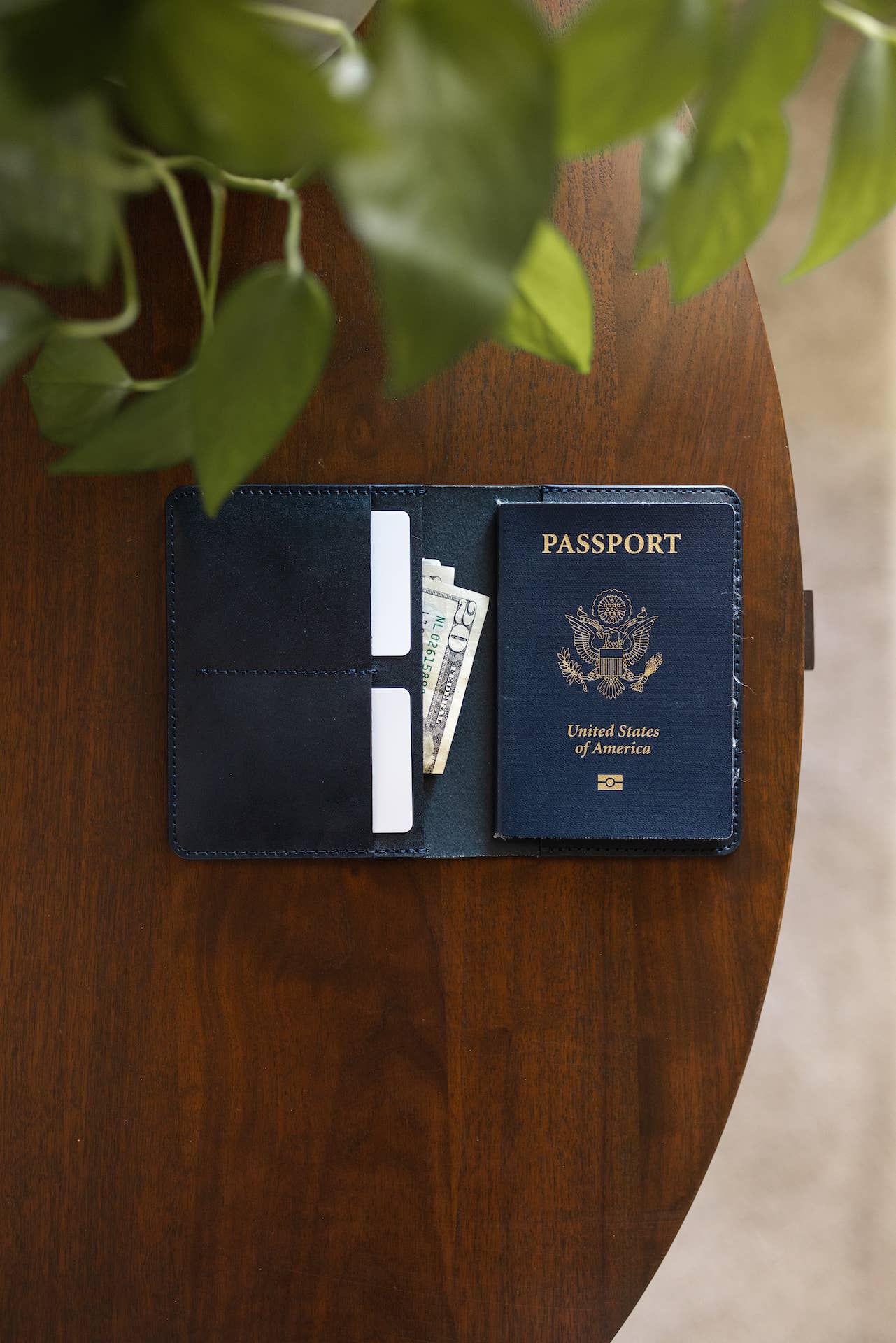 Handmade Leather Passport Wallet