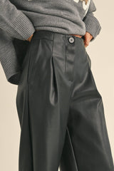 Penny Pleather Cropped Pants