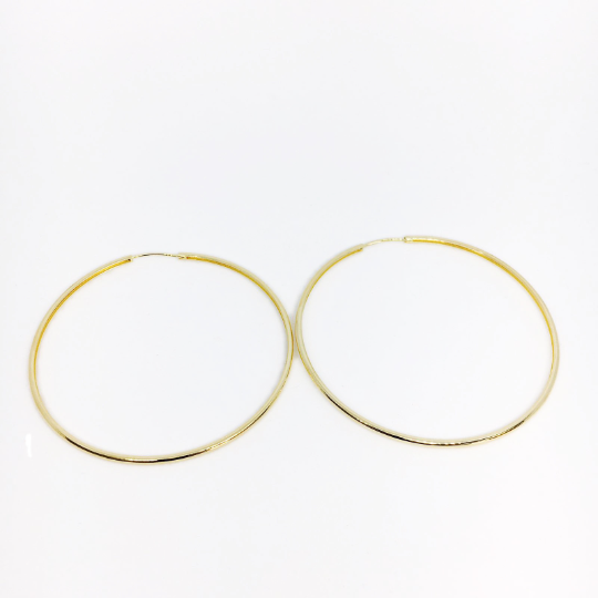 18k Endless Continuous Hoops