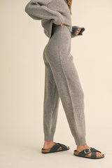 Zunie Mocha Sweater Joggers in Mocha or Oat