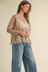 Starlet Sheer L/S in Mocha