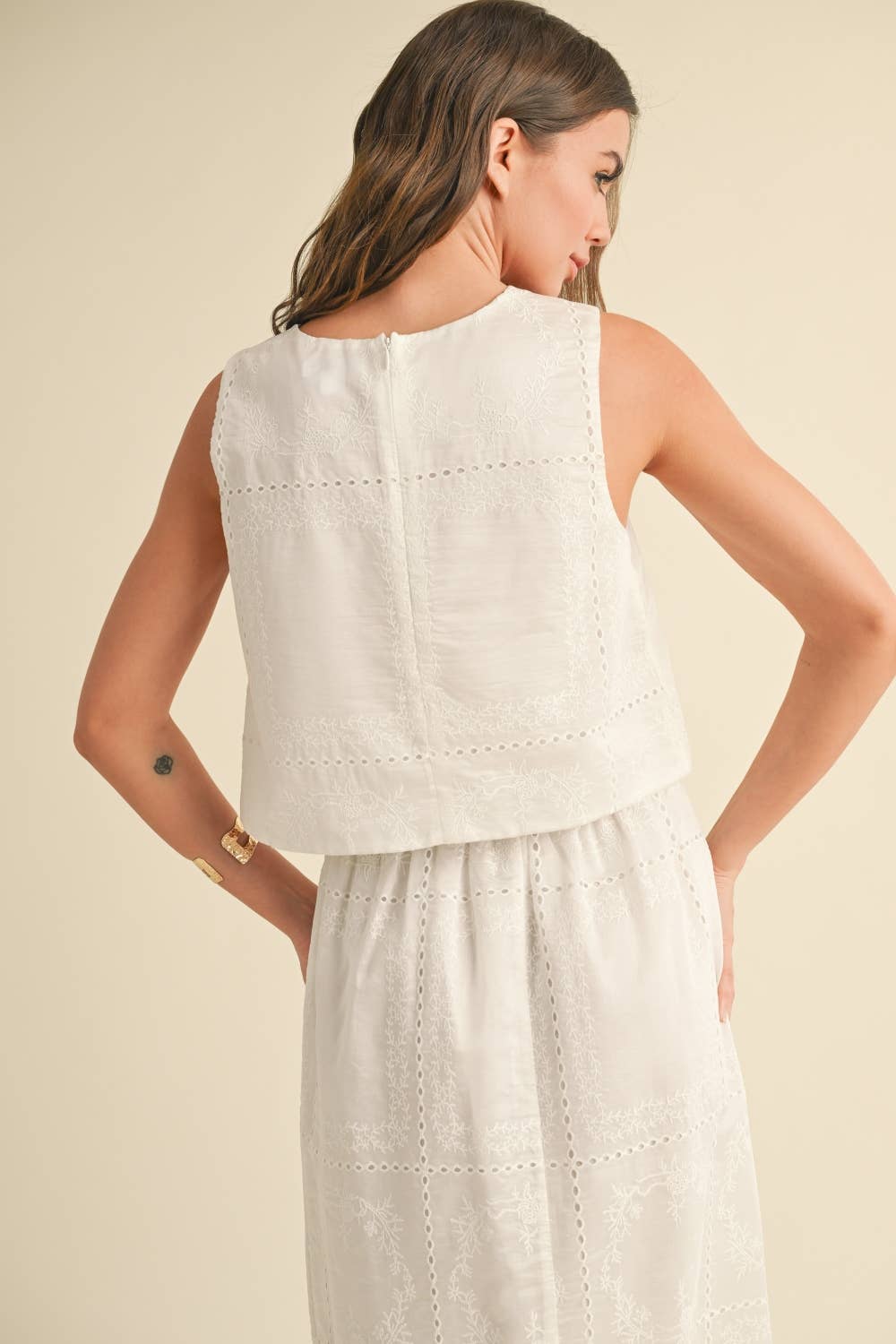 Eyelet Cotton Tank