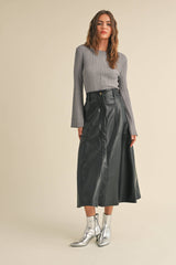 Pleather to Meet You Skirt