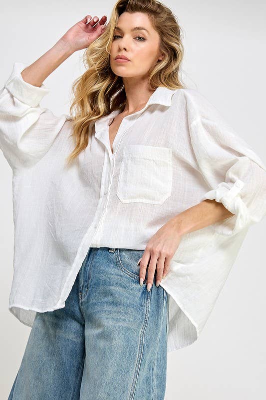 Lucy Loose Fit Button Down Shirt