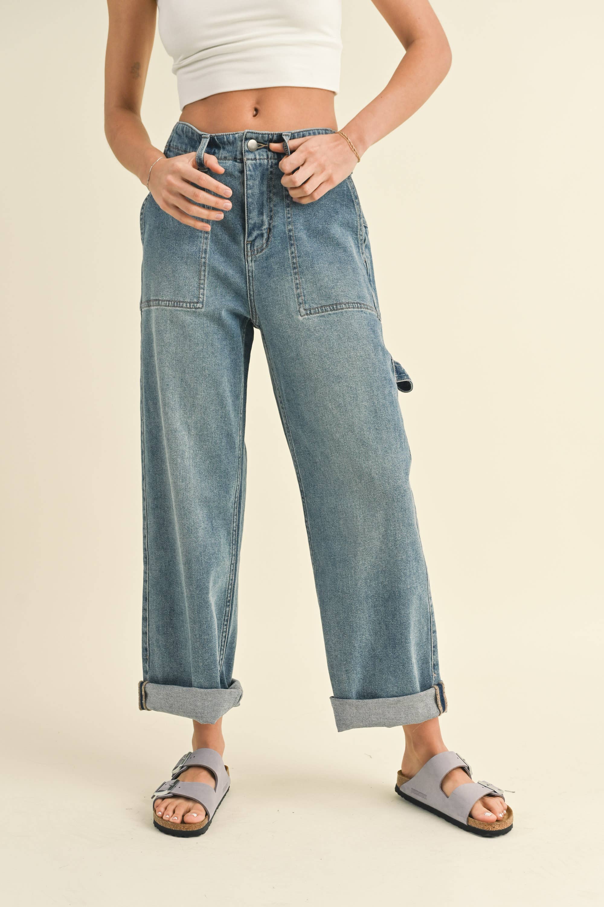 Leila Cuffed Boyfriend Jeans