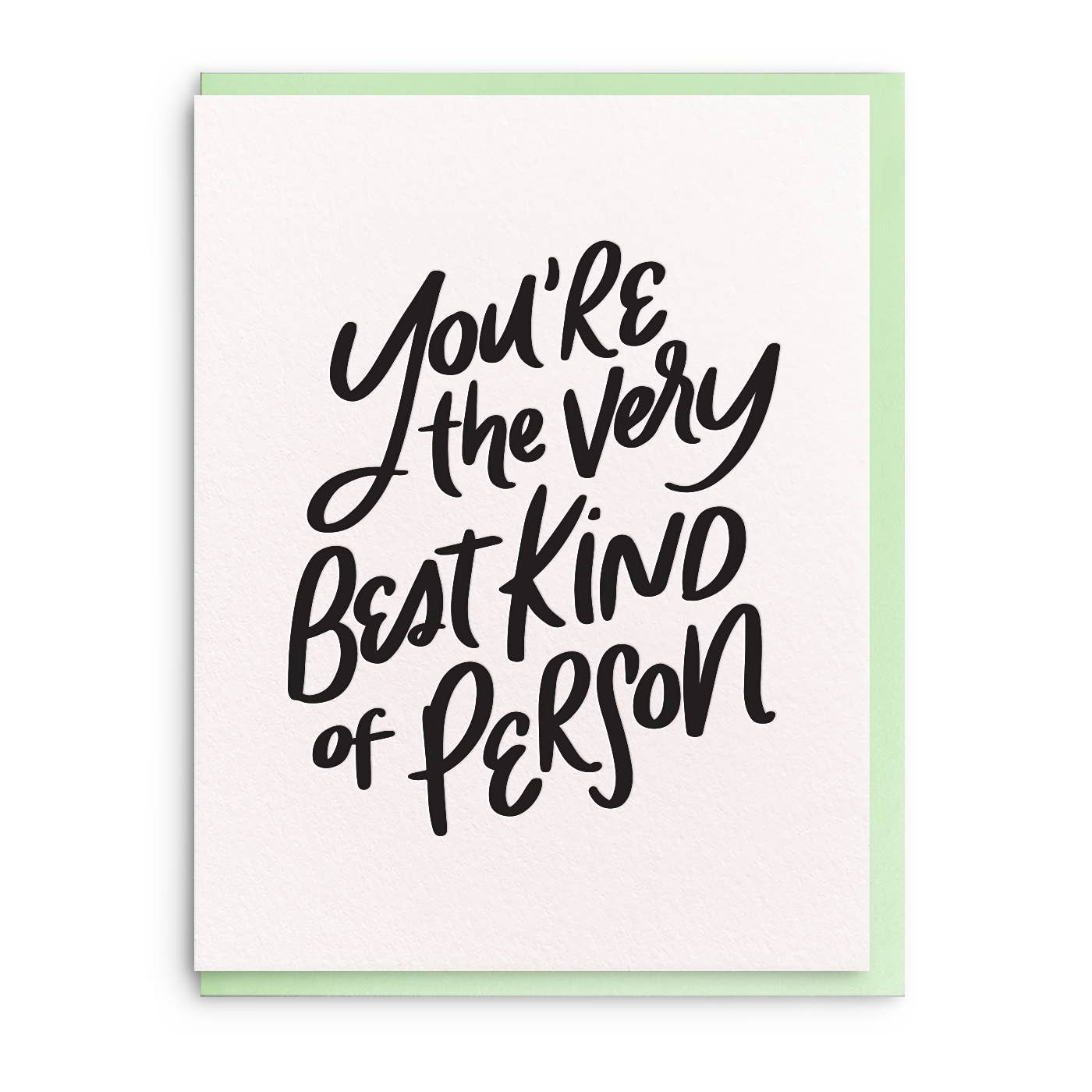 Best Person - Letterpress Friendship Card