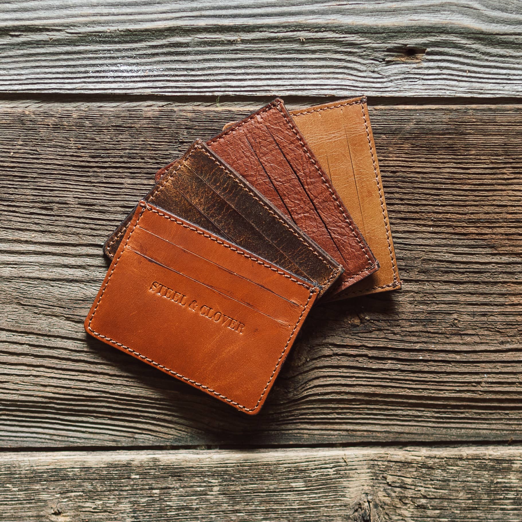 Flying Shot Leather Card Wallet