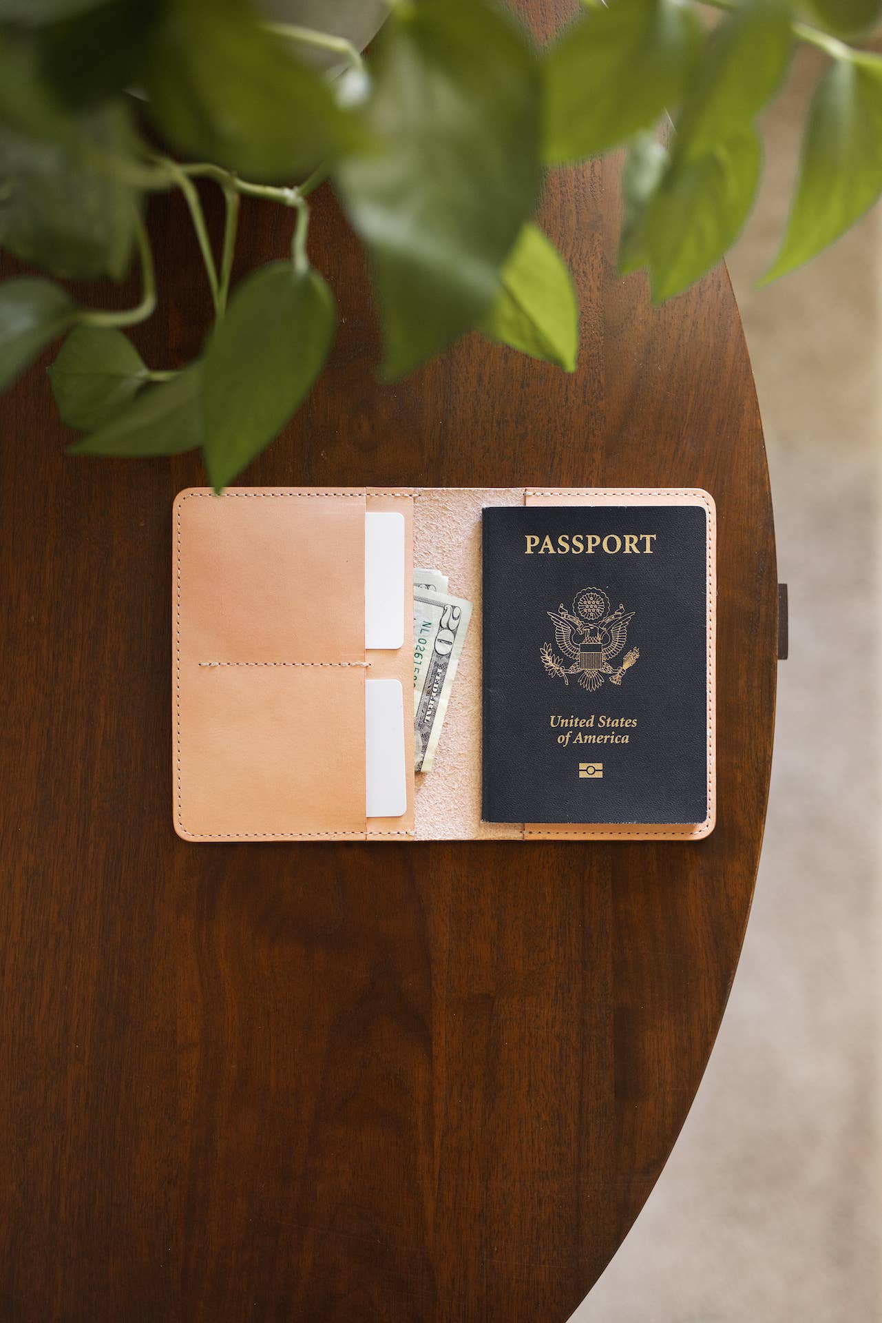 Handmade Leather Passport Wallet