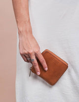 Sonny Square Wallet - Cognac Stromboli Leather