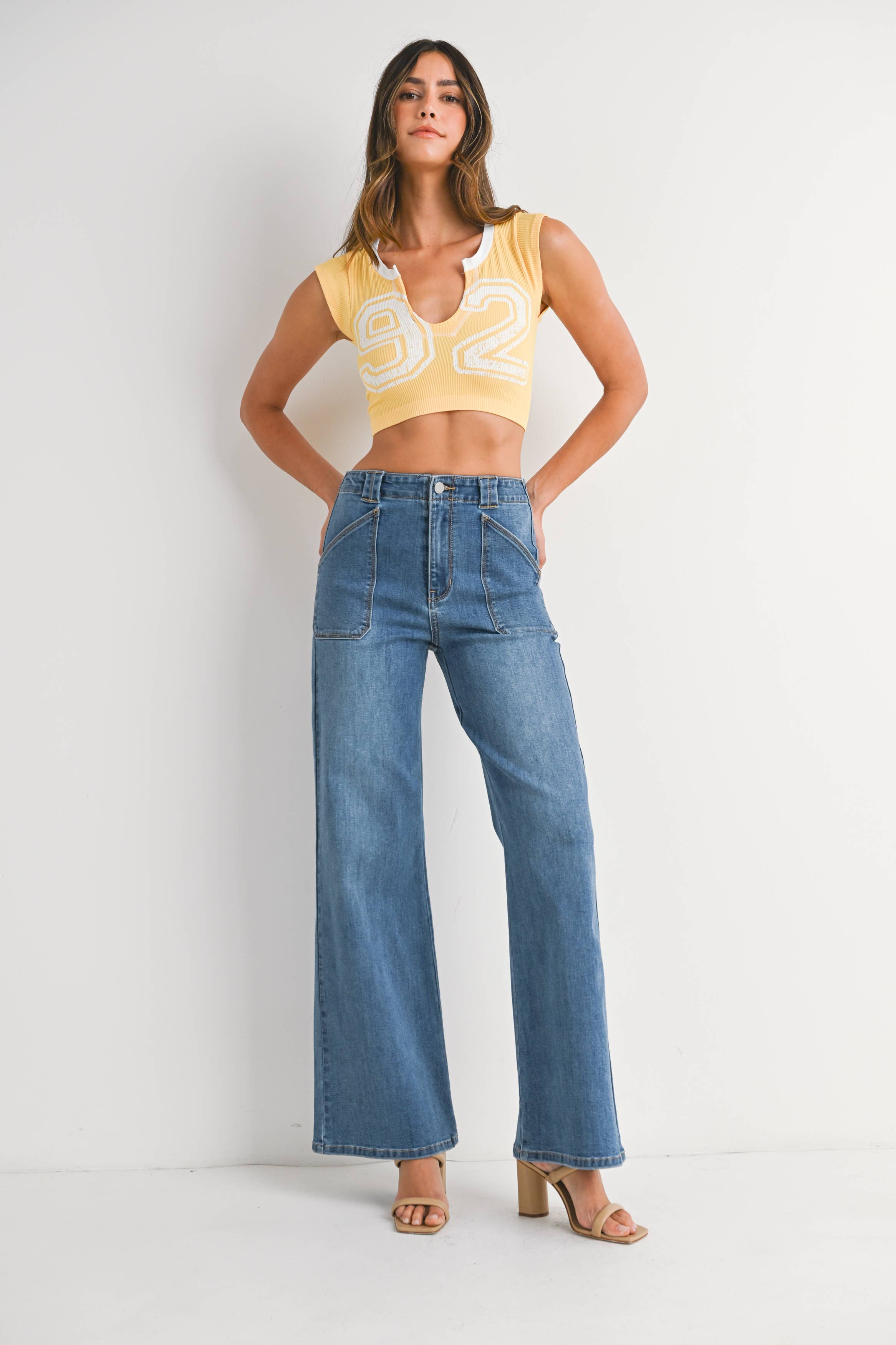 JBD Patch Pocket with Wide Leg Flare