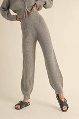 Zunie Mocha Sweater Joggers in Mocha or Oat