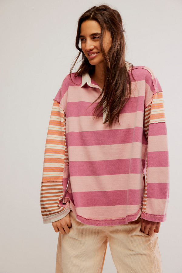 Free People Striped Rugby