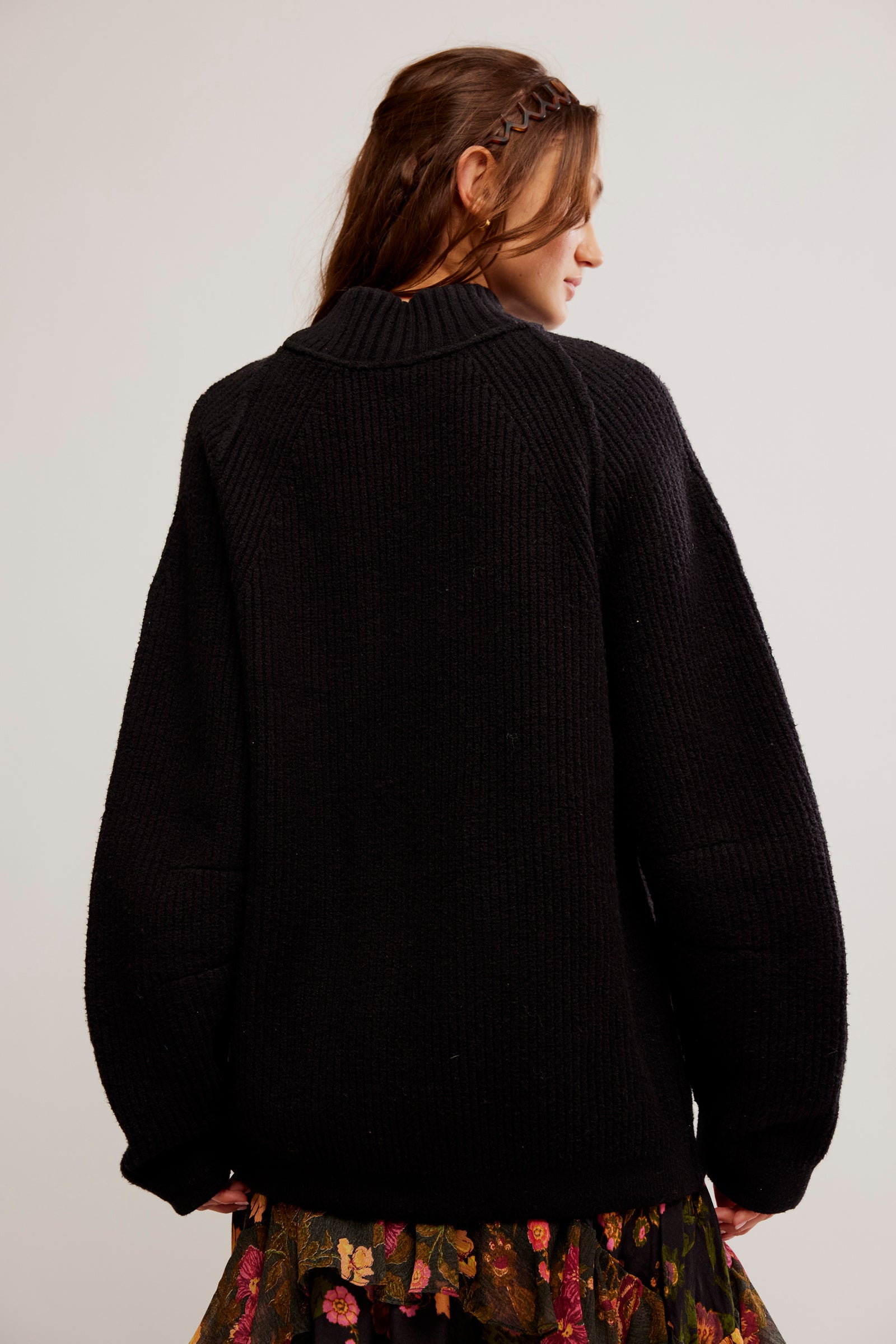 Free People Sunbeam Sweater in Black