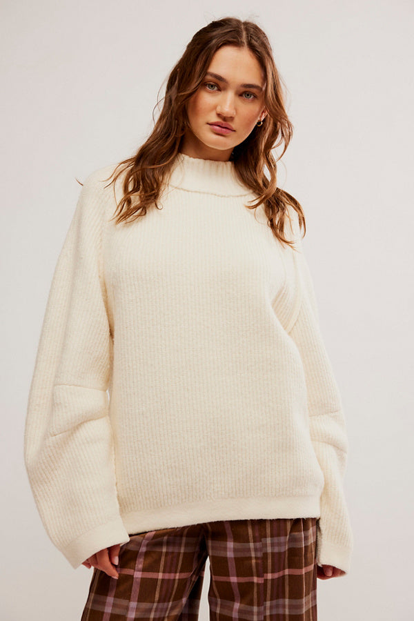 Free People Sunbeam Sweater in White