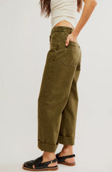 Free People Palmer Cuffed Army Jeans