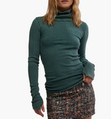 Free People Bryn Turtleneck in Black or Green