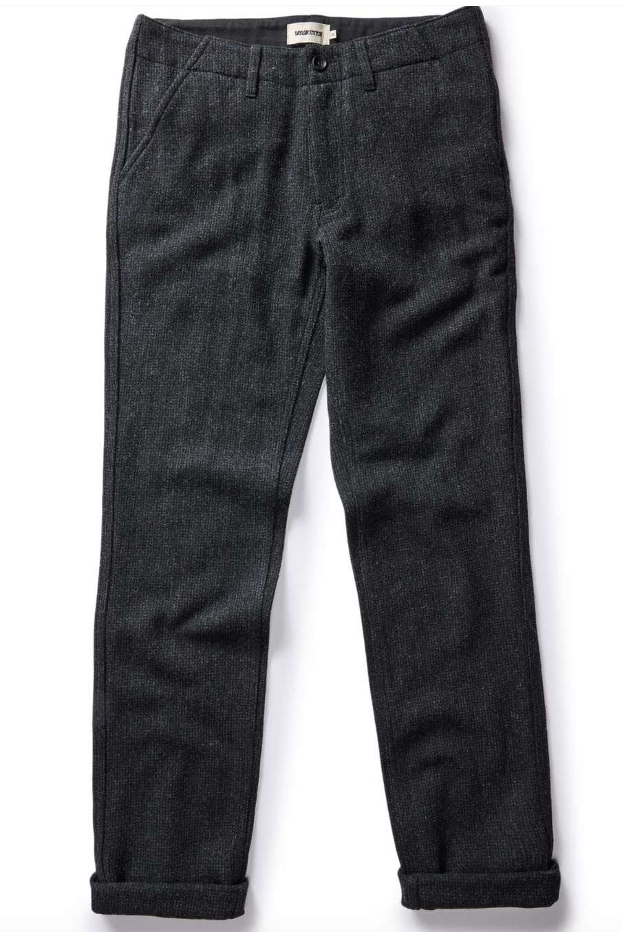 Taylor Stitch Carnegie Pant in Heather Charcoal Wool