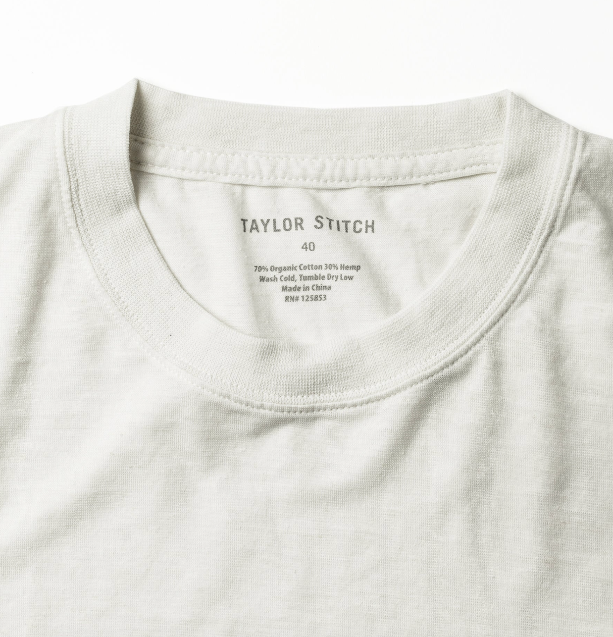 Taylor Stitch Cotton Tee in Natural