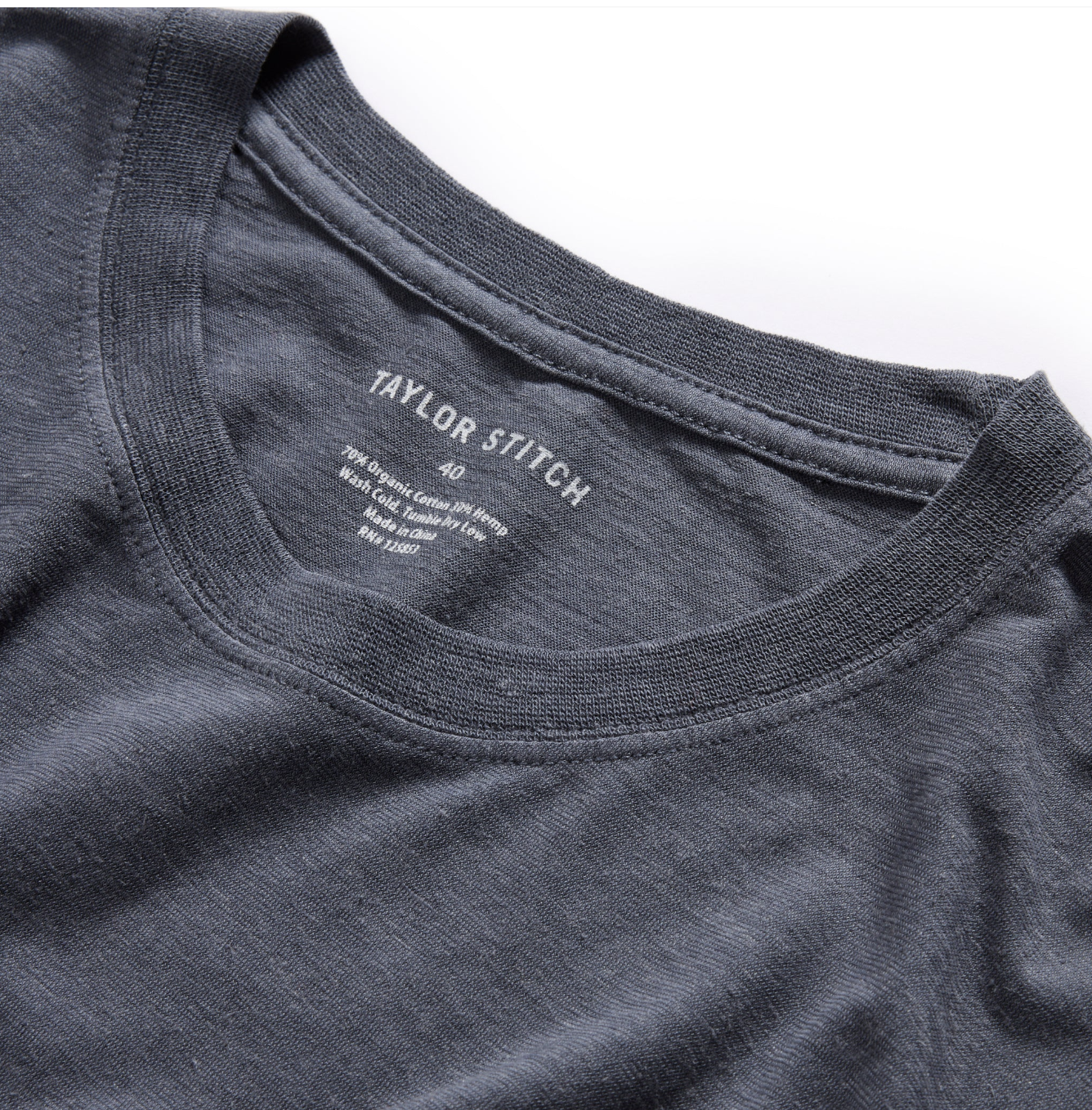 Taylor Stitch Cotton Hemp Tee in Navy