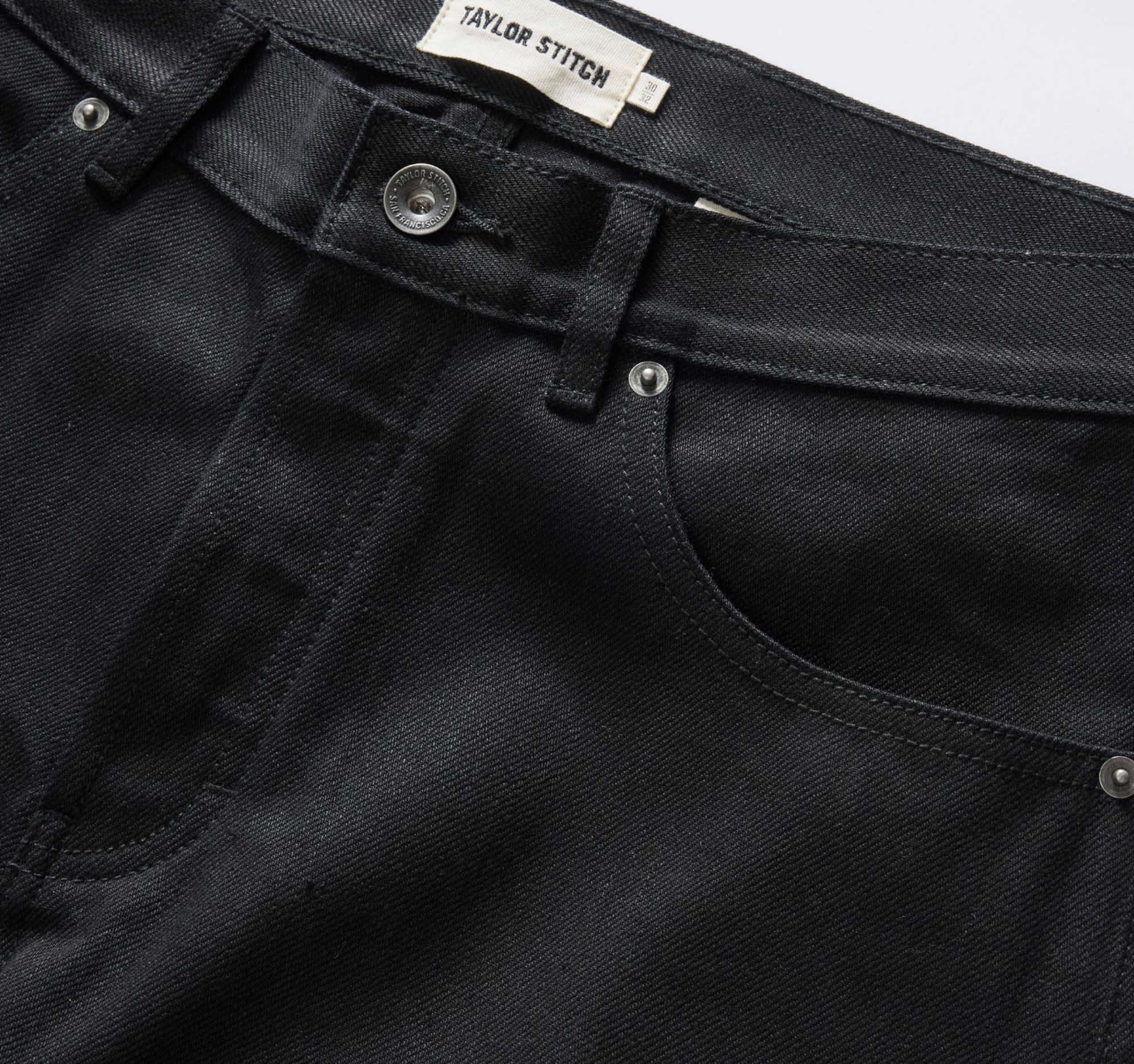 Taylor Stitch Slim Jean in Rigid Black Organic Selvedge