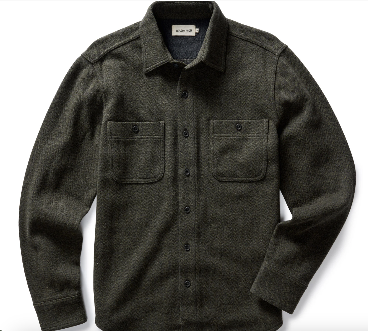 Taylor Stitch Coastline Knit Shirt in Heather Army