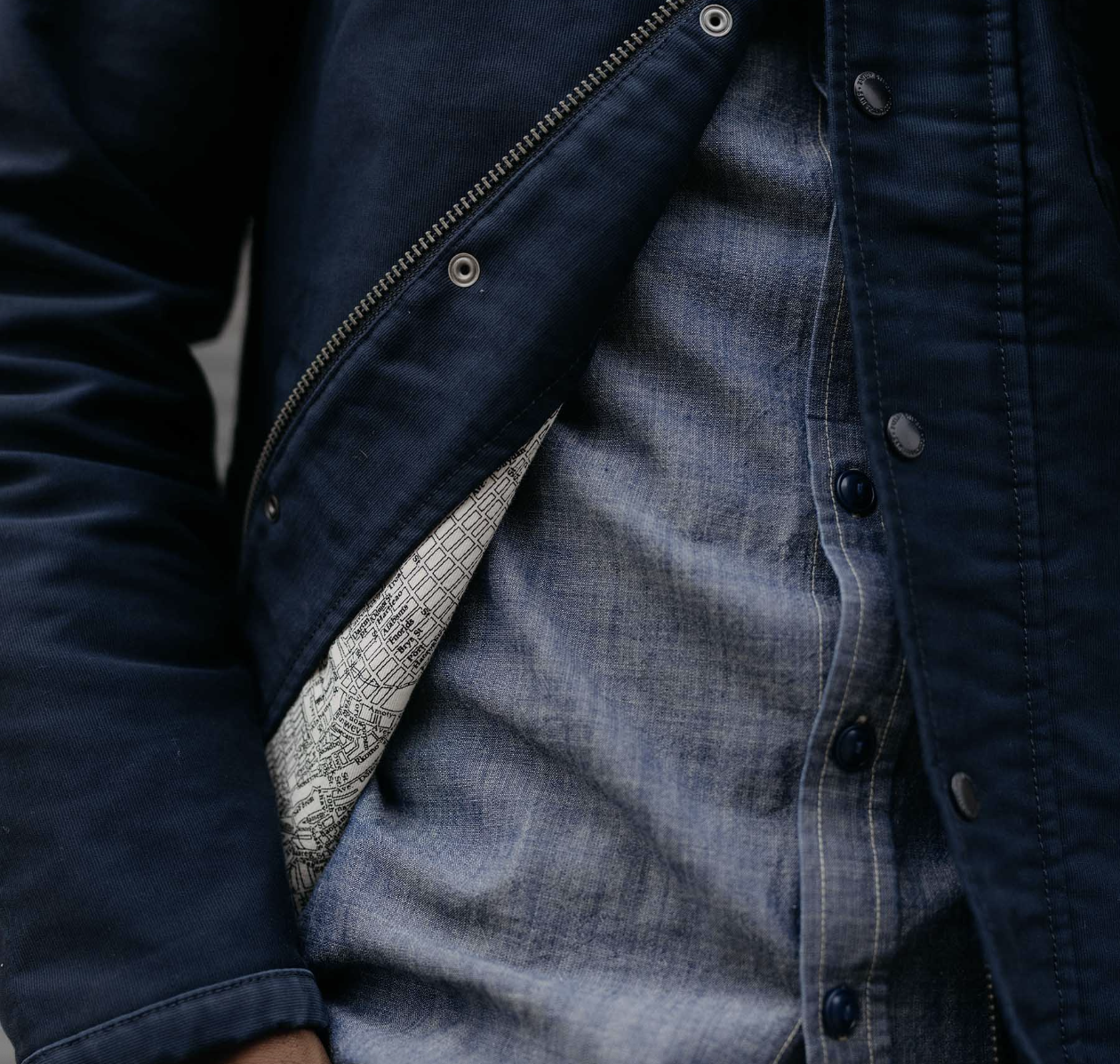 Taylor Stitch Deck Jacket in Dark Navy Bedford