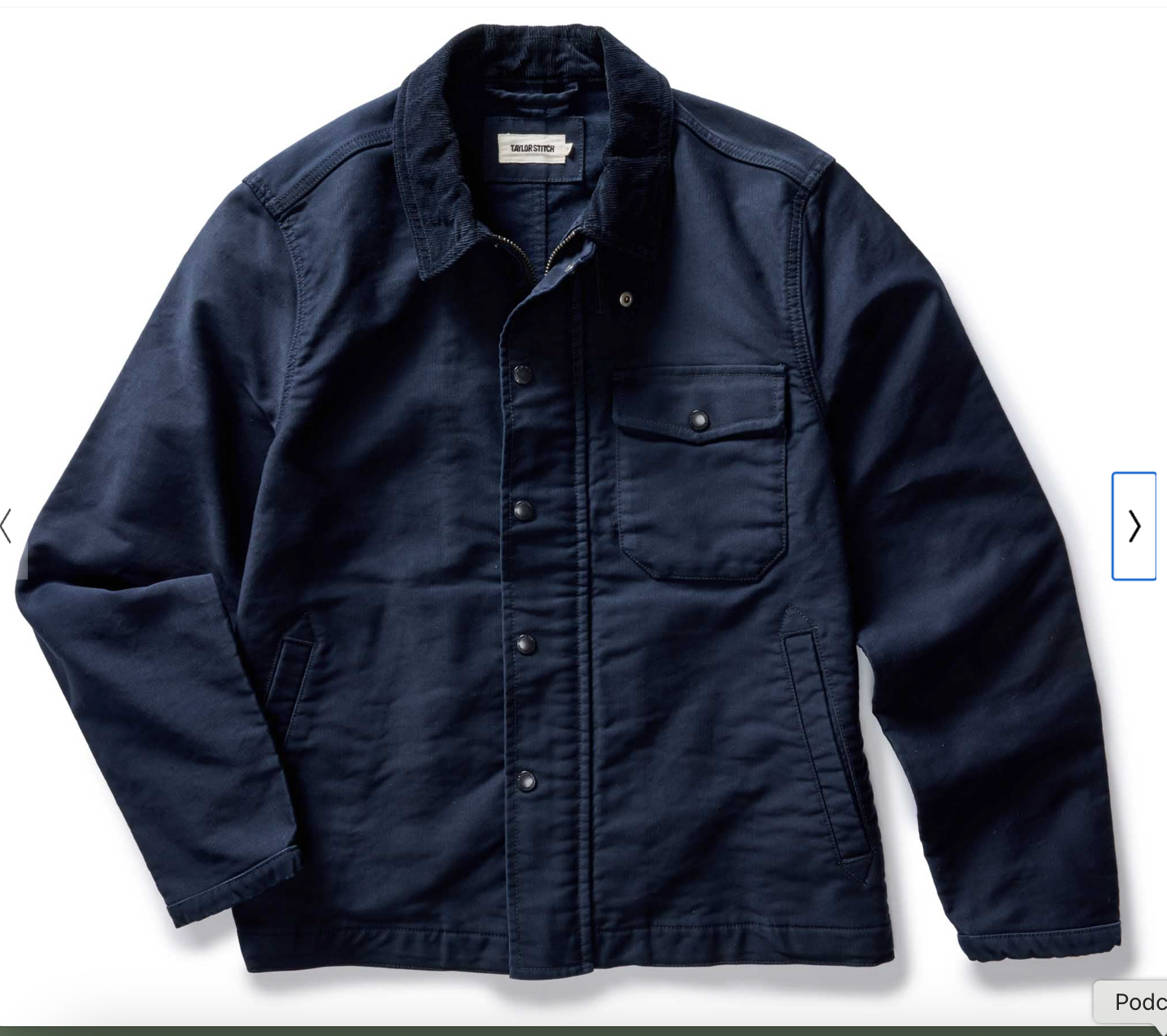 Taylor Stitch Deck Jacket in Dark Navy Bedford