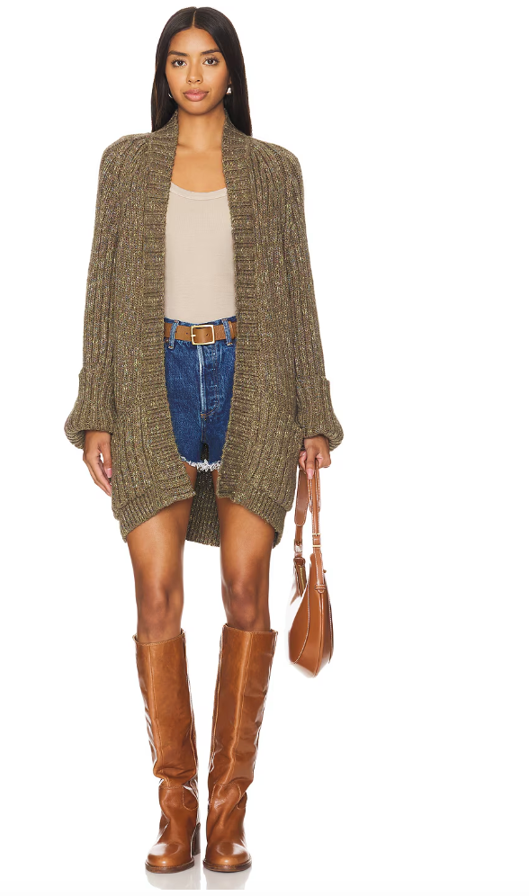 Free People Blossom Cardigan Sweater in Navy or Olive