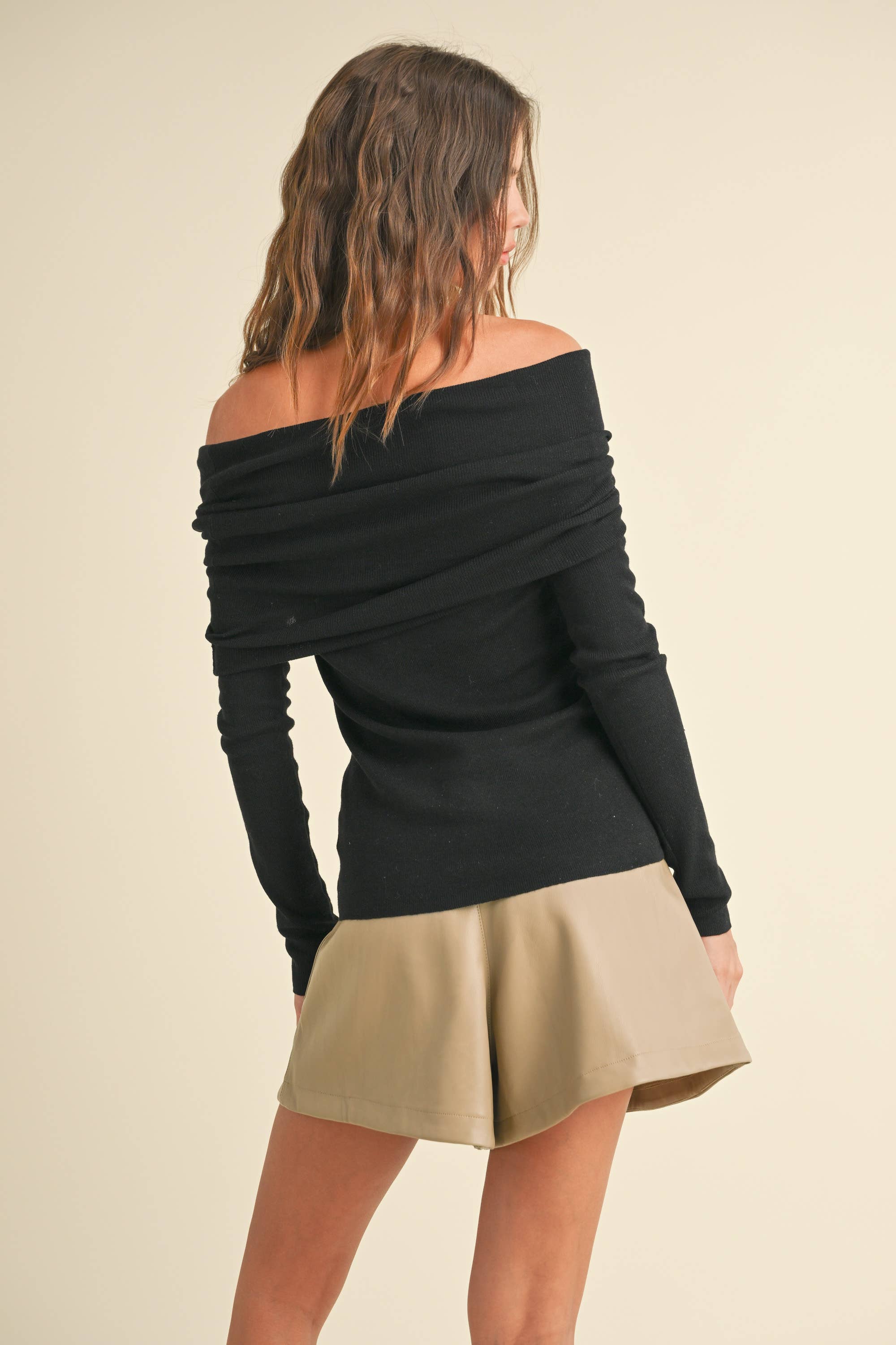 Elena Off Shoulder Top in Black