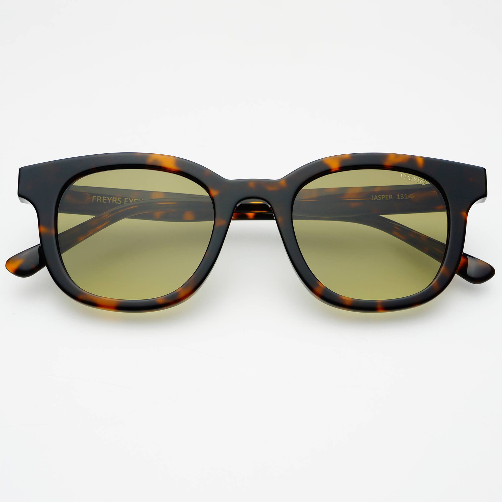 Jasper Tortoise/Green Freyrs Unisex Sunglasses