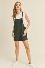 Linen Short Overall Black