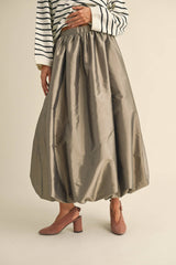 Metallic Balloon Skirt in Black or Bronze