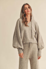 Naya Balloon Hoodie Sweater in Black, Mocha or Grey