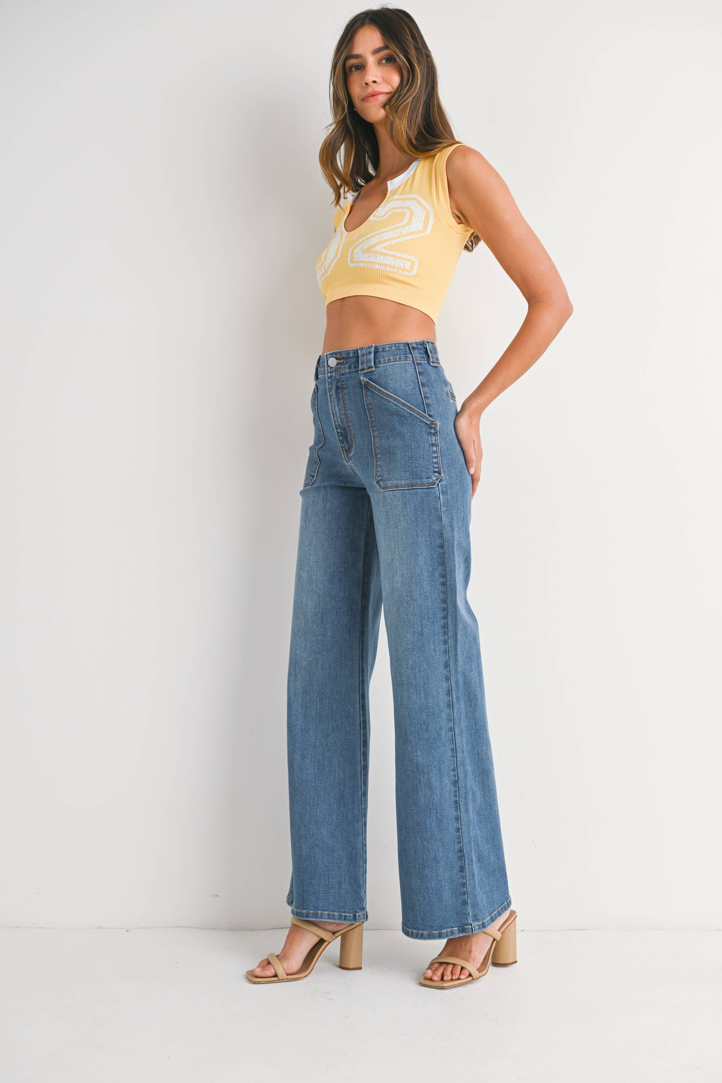 JBD Patch Pocket with Wide Leg Flare