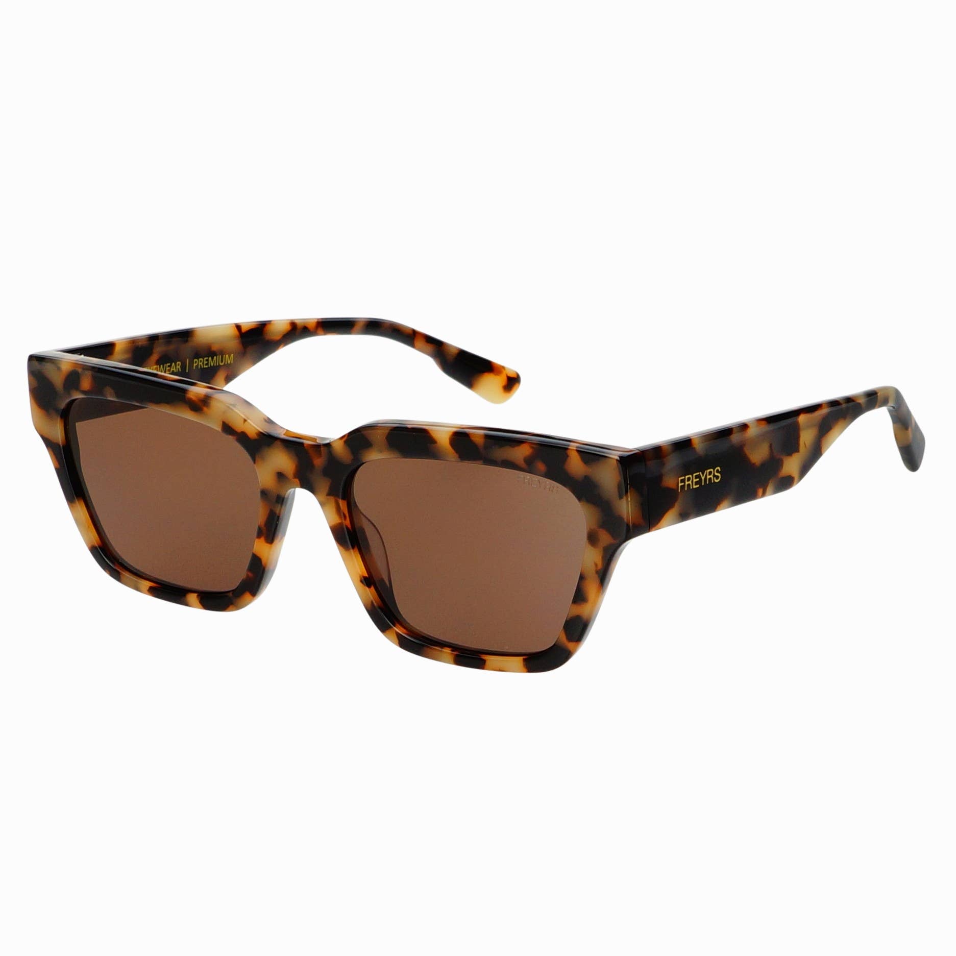 Freyrs Hayden Acetate Unisex Rectangular Sunglasses Milky Tortoise