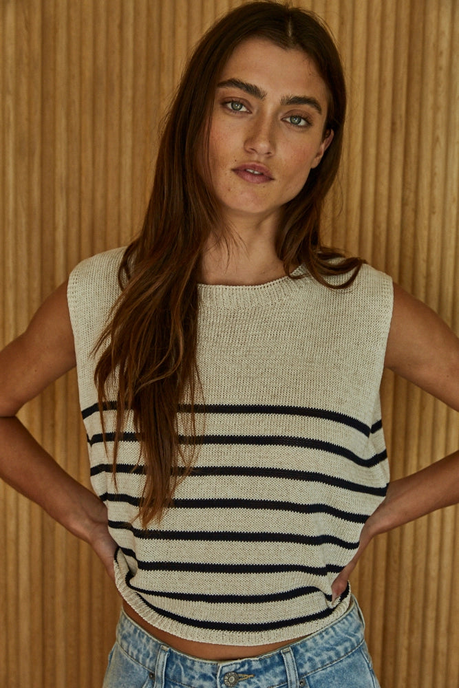 Sasha Striped Knit Sweater