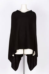 Cashmere Poncho Black