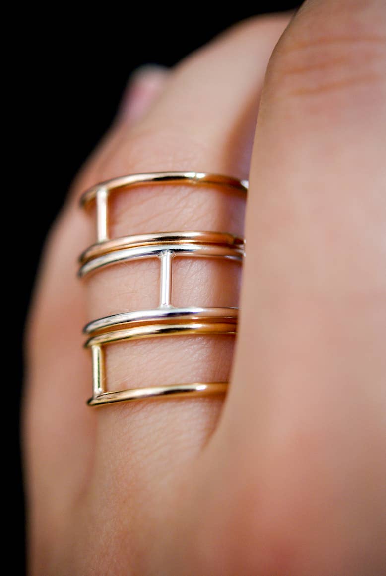 Gold Cage Ring