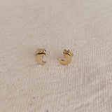 Mini Crescent Moon Stud Earrings