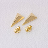 Faceted Triangle Studs