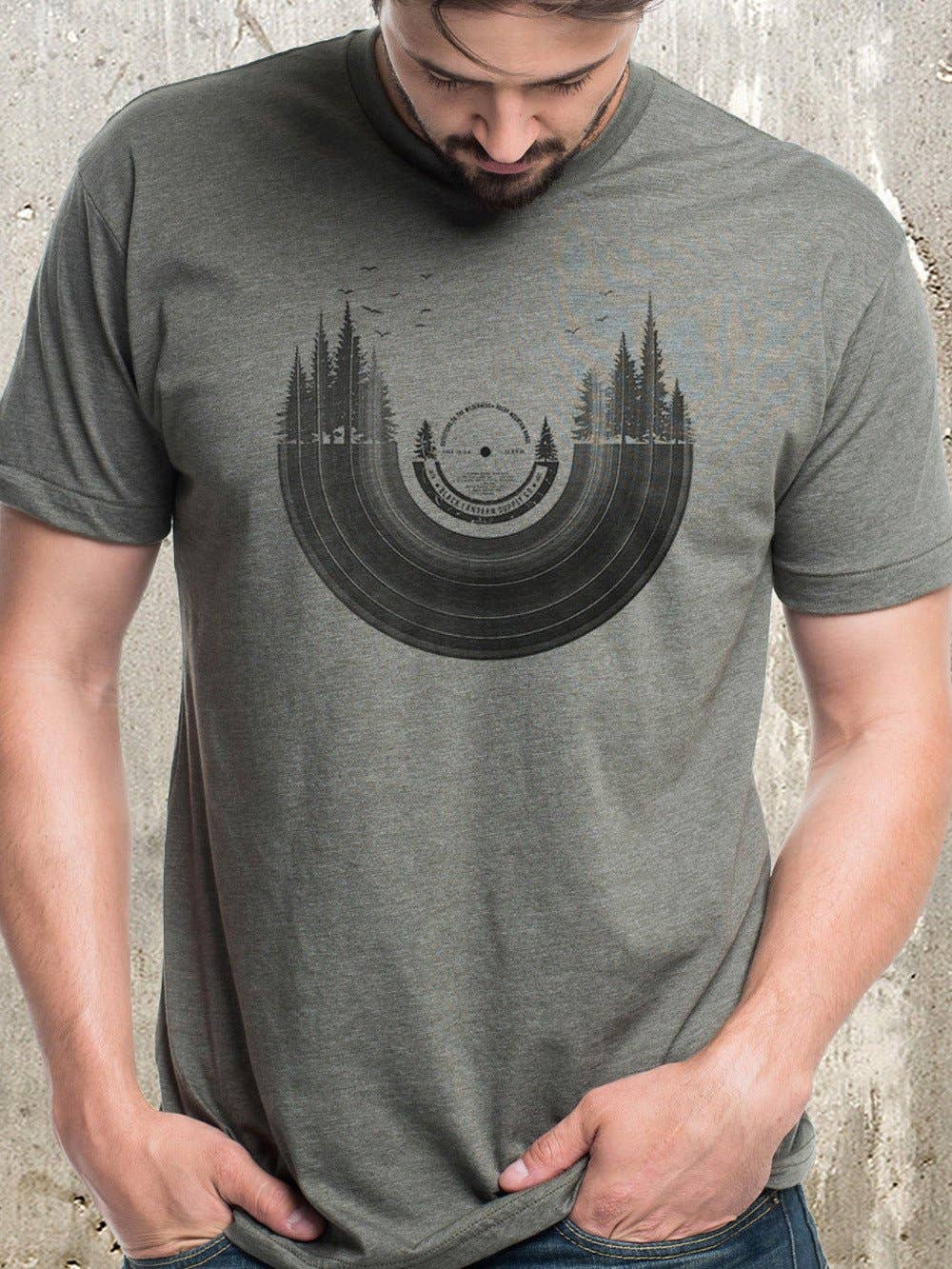 Vinyl Record Forest T-Shirt