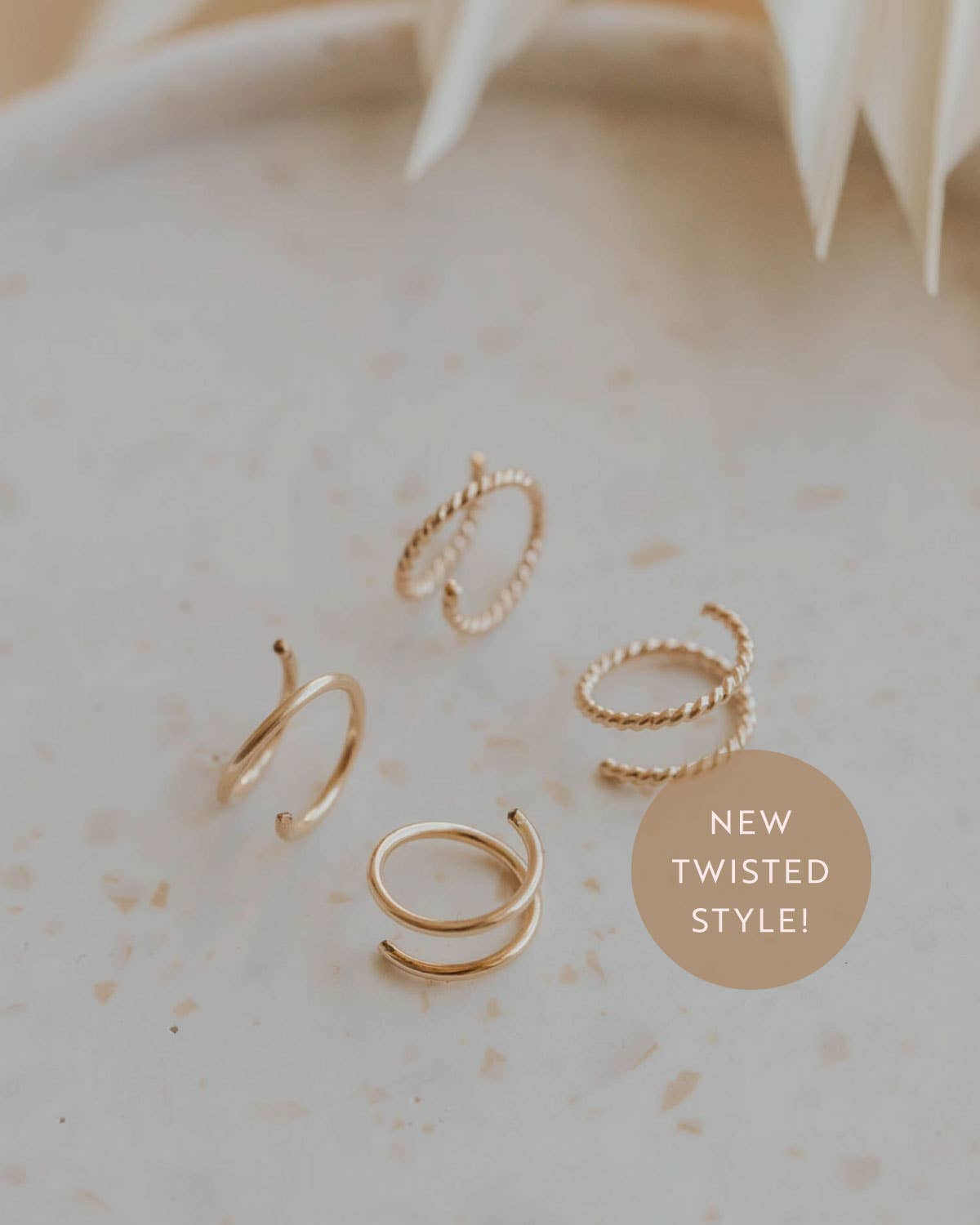 Tiny Twist 14kt GF Earrings