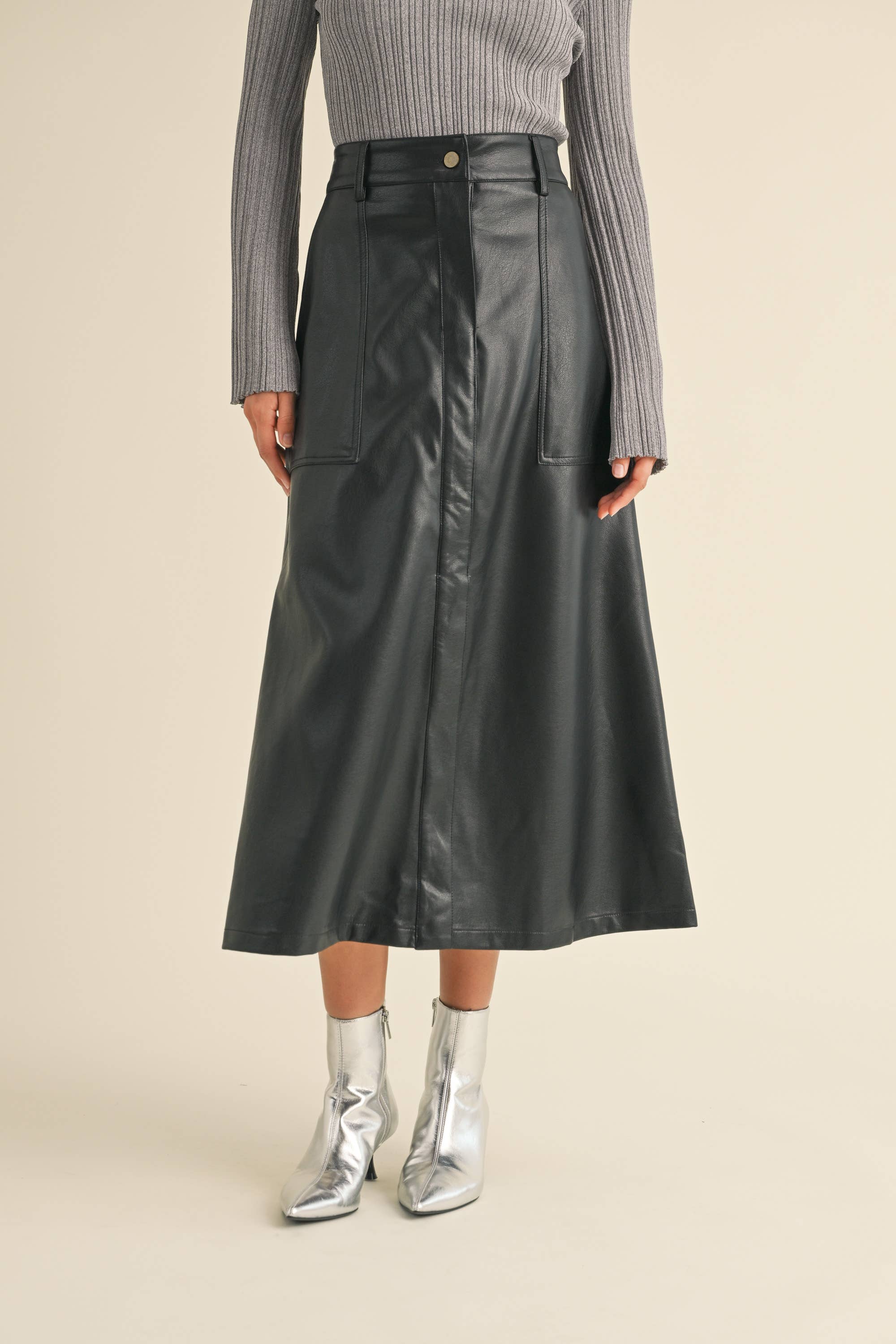 Pleather to Meet You Skirt