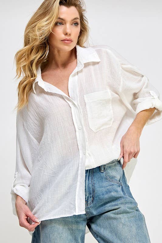 Lucy Loose Fit Button Down Shirt