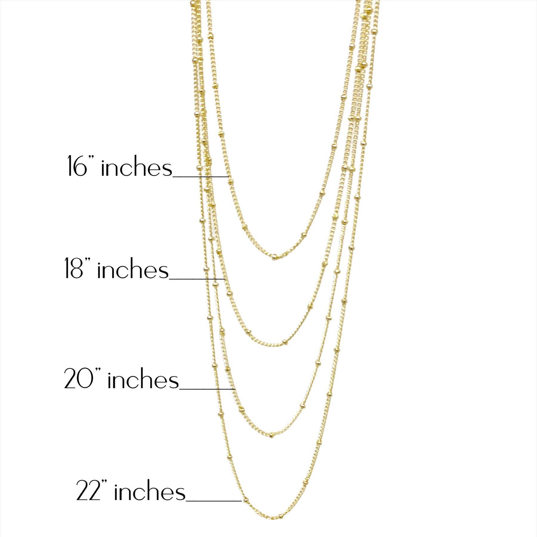 18k GF Satellite Chain Available in 16", 18"