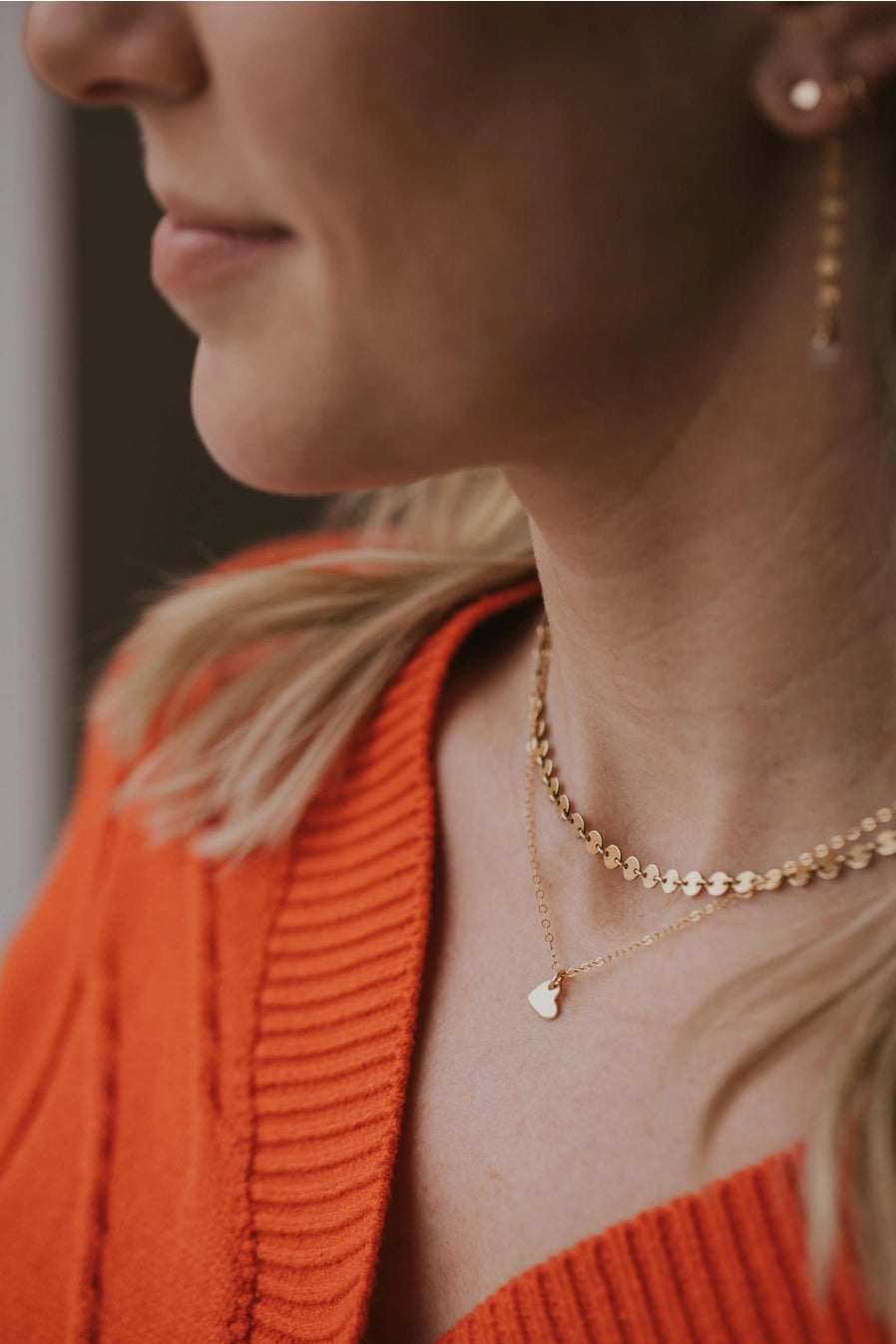 Teeny Heart Necklace in Silver