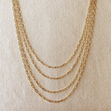 18k GF 20" Short Link Paperclip Chain